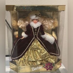 1996 Happy Holidays Barbie Special Edition Mattel 15646 Vintage Christmas Doll